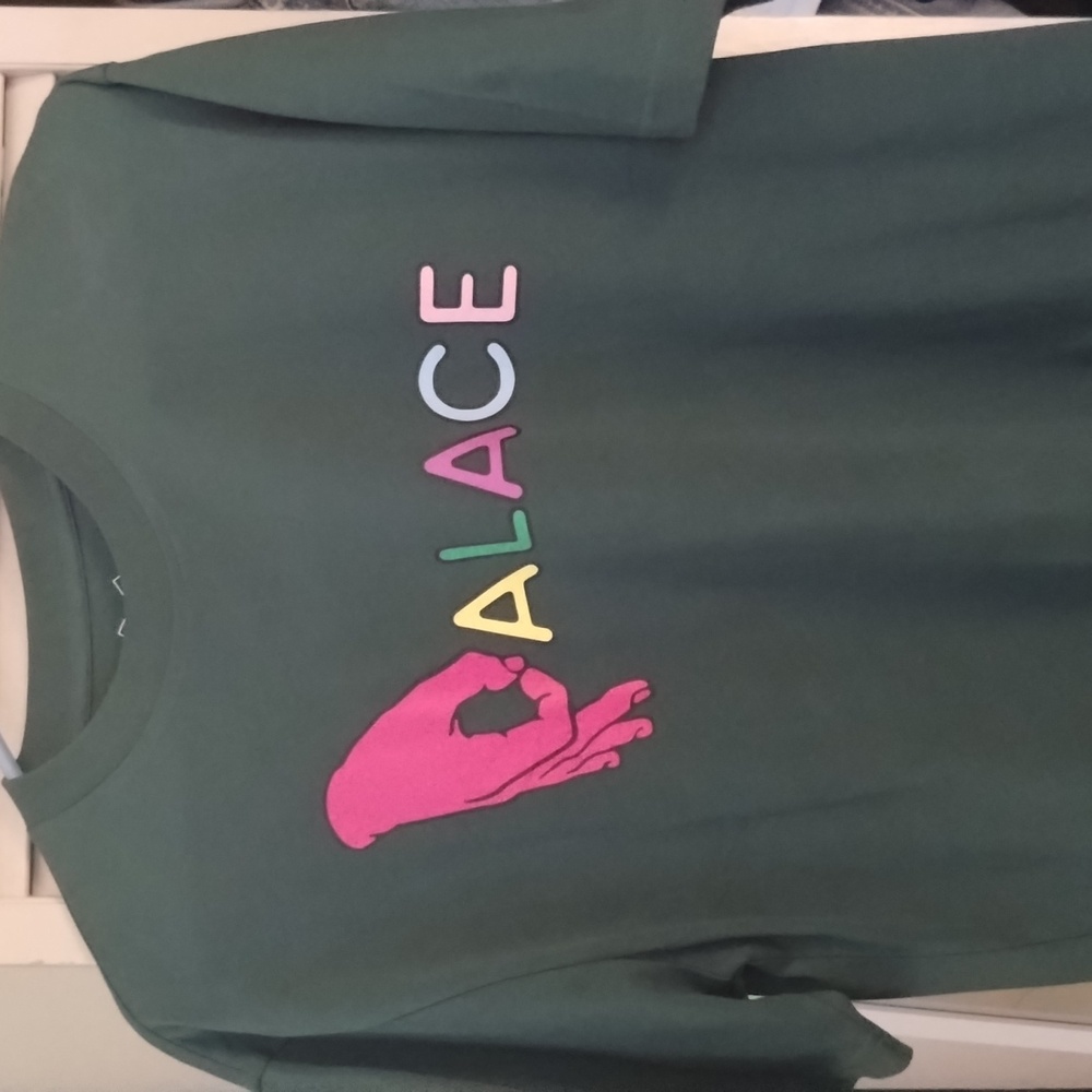 PALACE  - Green with Multicolor Logo